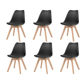 Esszimmerstühle 6 Einheiten aus schwarzem Kunststoff von vidaXL, Essstühle - Ref: Foro24-274852, Preis: 309,58 €, Rabatt: %
