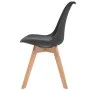 Sillas de comedor 6 unidades plástico negro de vidaXL, Sillas de comedor - Ref: Foro24-274852, Precio: 309,58 €, Descuento: %