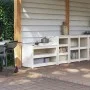 Muebles de cocina de exterior 2 pzas madera maciza pino blanco de , Armarios de cocina - Ref: Foro24-3196131, Precio: 288,32 ...