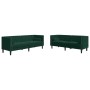 Set de sofás Chesterfield con cojines 2 piezas terciopelo verde en Sofás | Comprar online en Foru.es