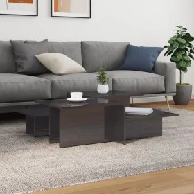 Mesas de centro 2 uds madera de ingeniería gris brillante de , Mesas de centro - Ref: Foro24-3216157, Precio: 82,95 €, Descue...