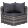 Set de sofás de jardín 8 piezas y cojines ratán sintético gris de vidaXL, Conjuntos de jardín - Ref: Foro24-44157, Precio: 94...
