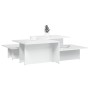 Mesas de centro 2 uds madera de ingeniería blanco brillante de , Mesas de centro - Ref: Foro24-3216155, Precio: 75,09 €, Desc...