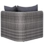 Set de sofás de jardín 8 piezas y cojines ratán sintético gris de vidaXL, Conjuntos de jardín - Ref: Foro24-44157, Precio: 94...