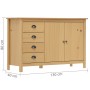 vidaxL Aparador Hill madera maciza pino marrón miel 130x40x80 cm de , Aparadores - Ref: Foro24-288931, Precio: 205,35 €, Desc...