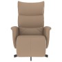 Sillón reclinable con reposapiés cuero sintético capuchino de , Sillones - Ref: Foro24-356588, Precio: 220,99 €, Descuento: %