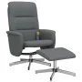 Sillón reclinable de masaje con reposapiés tela gris oscuro de , Sillones - Ref: Foro24-356583, Precio: 141,55 €, Descuento: %