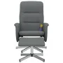 Sillón reclinable de masaje con reposapiés tela gris oscuro de , Sillones - Ref: Foro24-356583, Precio: 141,55 €, Descuento: %