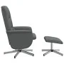 Sillón reclinable de masaje con reposapiés tela gris oscuro de , Sillones - Ref: Foro24-356583, Precio: 141,55 €, Descuento: %