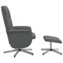 Sillón reclinable de masaje con reposapiés tela gris oscuro de , Sillones - Ref: Foro24-356583, Precio: 174,17 €, Descuento: %