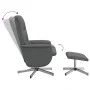 Sillón reclinable de masaje con reposapiés tela gris oscuro de , Sillones - Ref: Foro24-356583, Precio: 141,55 €, Descuento: %