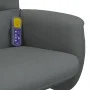 Sillón reclinable de masaje con reposapiés tela gris oscuro de , Sillones - Ref: Foro24-356583, Precio: 141,55 €, Descuento: %