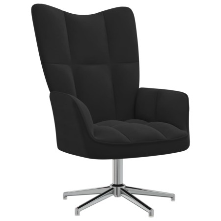 Sillón de relax de terciopelo negro de , Sillones - Ref: Foro24-328123, Precio: 147,52 €, Descuento: %