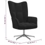 Sillón de relax de terciopelo negro de , Sillones - Ref: Foro24-328123, Precio: 144,86 €, Descuento: %