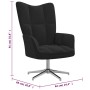 Sillón de relax de terciopelo negro de , Sillones - Ref: Foro24-328123, Precio: 147,52 €, Descuento: %