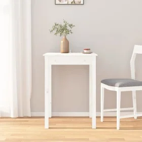 Mesa de comedor madera maciza de pino blanca 55x55x75 cm de , Mesas de cocina y de comedor - Ref: Foro24-814255, Precio: 80,8...