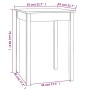 Mesa de comedor madera maciza de pino blanca 55x55x75 cm de , Mesas de cocina y de comedor - Ref: Foro24-814255, Precio: 84,1...