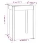 Mesa de comedor madera maciza de pino blanca 55x55x75 cm de , Mesas de cocina y de comedor - Ref: Foro24-814255, Precio: 80,8...