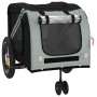 Remolque de bicicleta mascotas hierro tela Oxford gris negro de , Cochecitos para mascotas - Ref: Foro24-93888, Precio: 110,1...