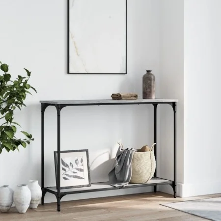 Mesa consola madera de ingeniería gris Sonoma 101x30,5x75 cm by , Side tables - Ref: Foro24-837705, Price: 40,43 €, Discount: %