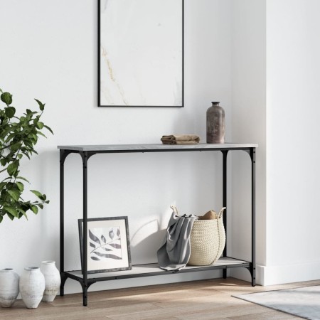 Mesa consola madera de ingeniería gris Sonoma 101x30,5x75 cm de , Mesas auxiliares - Ref: Foro24-837705, Precio: 40,92 €, Des...