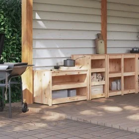 Muebles de cocina de exterior 2 piezas madera maciza de pino de , Armarios de cocina - Ref: Foro24-3196130, Precio: 239,79 €,...