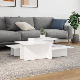 Mesas de centro 2 uds madera de ingeniería blanco de , Mesas de centro - Ref: Foro24-3216149, Precio: 72,64 €, Descuento: %