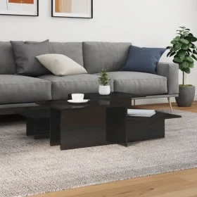 2 Couchtische aus glänzend schwarzem Ingenieurholz von , Couchtisch - Ref: Foro24-3216156, Preis: 85,62 €, Rabatt: %