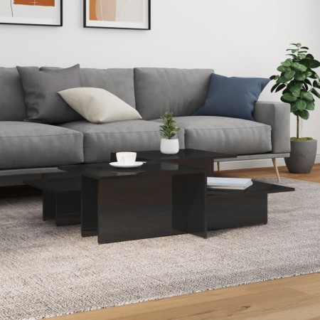 Mesas de centro 2 uds madera de ingeniería negro brillante de , Mesas de centro - Ref: Foro24-3216156, Precio: 86,73 €, Descu...