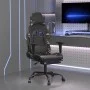 Gaming-Stuhl mit Massage-Fußstütze aus schwarzem Camouflage-Kunstleder von , Gaming-Stühle - Ref: Foro24-345422, Preis: 119,8...