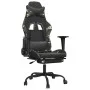 Gaming-Stuhl mit Massage-Fußstütze aus schwarzem Camouflage-Kunstleder von , Gaming-Stühle - Ref: Foro24-345422, Preis: 119,8...