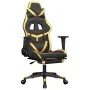 Gaming-Stuhl mit Massage und Fußstütze aus schwarzgoldenem Kunstleder von , Gaming-Stühle - Ref: Foro24-345436, Preis: 126,08...