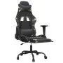 Gaming-Stuhl mit Massage-Fußstütze aus schwarzem Camouflage-Kunstleder von , Gaming-Stühle - Ref: Foro24-345422, Preis: 119,8...