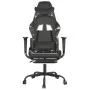Gaming-Stuhl mit Massage-Fußstütze aus schwarzem Camouflage-Kunstleder von , Gaming-Stühle - Ref: Foro24-345422, Preis: 119,8...