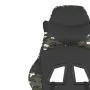 Gaming-Stuhl mit Massage-Fußstütze aus schwarzem Camouflage-Kunstleder von , Gaming-Stühle - Ref: Foro24-345422, Preis: 119,8...
