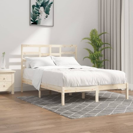Estructura de cama de madera maciza de pino 160x200 cm de , Camas y somieres - Ref: Foro24-3105805, Precio: 126,31 €, Descuen...