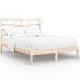 Estructura de cama de madera maciza de pino 160x200 cm de , Camas y somieres - Ref: Foro24-3105805, Precio: 126,31 €, Descuen...