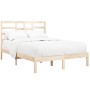 Estructura de cama de madera maciza de pino 160x200 cm de , Camas y somieres - Ref: Foro24-3105805, Precio: 126,31 €, Descuen...