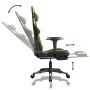 Gaming-Stuhl mit Fußstütze aus schwarzgoldenem Kunstleder von , Gaming-Stühle - Ref: Foro24-3143678, Preis: 126,08 €, Rabatt: %