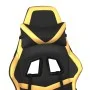 Gaming-Stuhl mit Fußstütze aus schwarzgoldenem Kunstleder von , Gaming-Stühle - Ref: Foro24-3143678, Preis: 126,08 €, Rabatt: %
