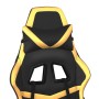 Silla gaming con reposapiés cuero sintético negro dorado de , Sillones para videojuegos - Ref: Foro24-3143678, Precio: 128,03...