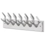 Colgador de aluminio con ganchos para ropa, abrigos (Plateado) de , Percheros para sombreros y abrigos - Ref: Foro24-242339, ...