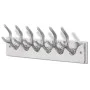 Colgador de aluminio con ganchos para ropa, abrigos (Plateado) de , Percheros para sombreros y abrigos - Ref: Foro24-242339, ...