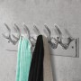 Colgador de aluminio con ganchos para ropa, abrigos (Plateado) de , Percheros para sombreros y abrigos - Ref: Foro24-242339, ...