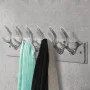 Colgador de aluminio con ganchos para ropa, abrigos (Plateado) de , Percheros para sombreros y abrigos - Ref: Foro24-242339, ...