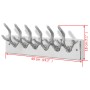 Colgador de aluminio con ganchos para ropa, abrigos (Plateado) de , Percheros para sombreros y abrigos - Ref: Foro24-242339, ...