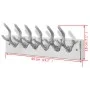 Colgador de aluminio con ganchos para ropa, abrigos (Plateado) de , Percheros para sombreros y abrigos - Ref: Foro24-242339, ...