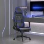 Gaming chair with footrest black blue synthetic leather by , Gaming chairs - Ref: Foro24-3143676, Price: 132,19 €, Discount: %