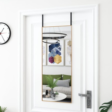 Espejo de puerta cristal y aluminio dorado 40x100 cm de , Espejos - Ref: Foro24-327417, Precio: 51,73 €, Descuento: %