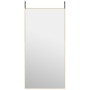 Espejo de puerta cristal y aluminio dorado 50x100 cm de , Espejos - Ref: Foro24-327420, Precio: 57,67 €, Descuento: %
